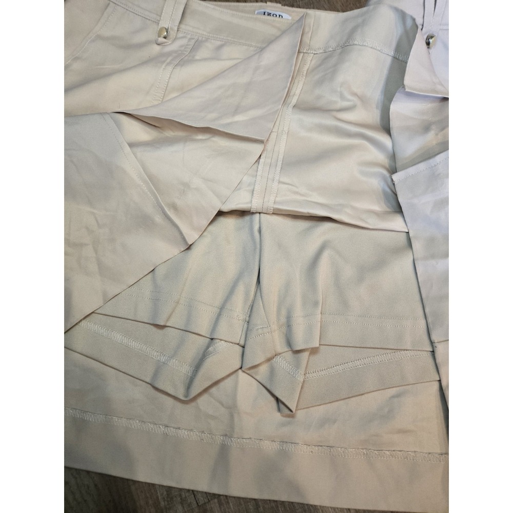 Izod Golf Womens Classic‎ Skort Size 12 Tan Activewear Pleats Front  Stretch - Picture 4 of 5